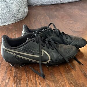 Nike Tiempo Black Soccer Cleats Shoes
